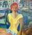 French School Artist, Young Woman at the Port of Sanary, Oil Painting on Canvas, Framed For Sale - Image 9 of 18