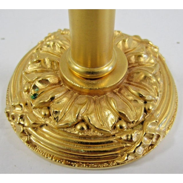 Metal Sherle Wagner Ribbon & Reed 22kt Gold Plated Brass and Crystal Fluted Towel Bar For Sale - Image 7 of 11