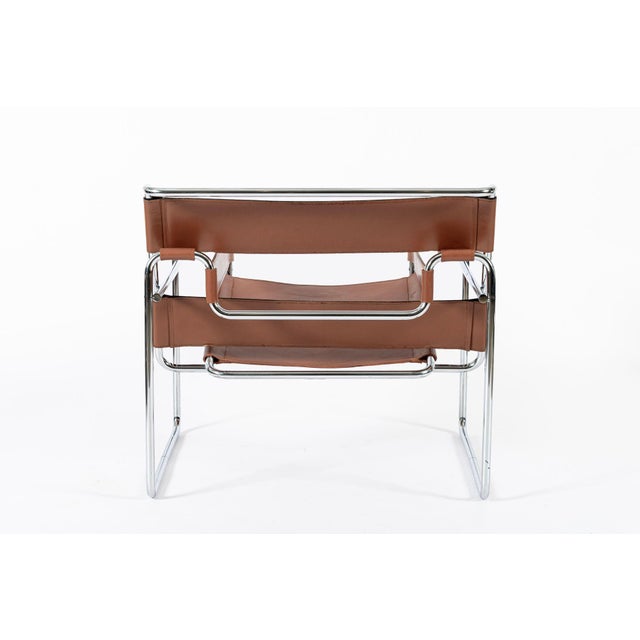 Mid Century Wassily Brown Lounge Chair by Marcel Breuer for Gavina For Sale In Detroit - Image 6 of 15