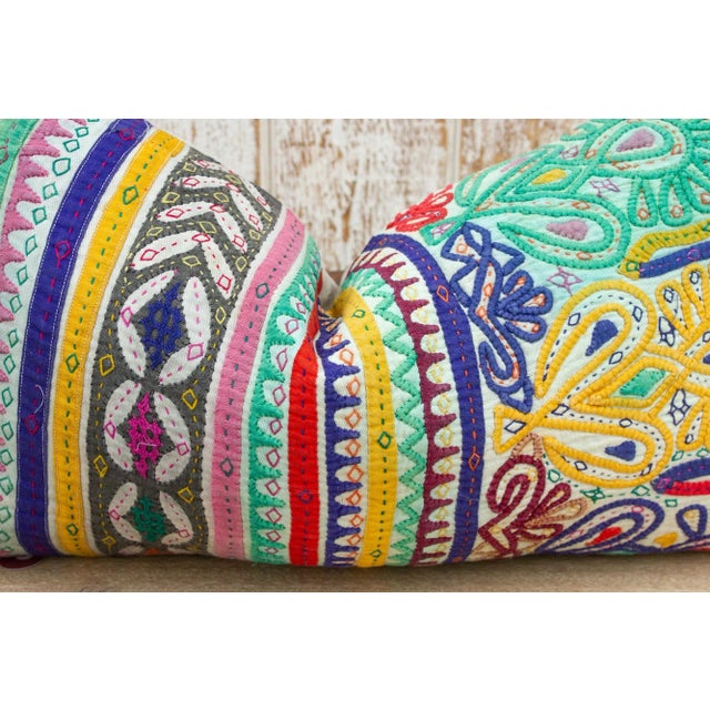 Textile Kra Antique Tribal Grain Sack Pillow For Sale - Image 7 of 10