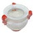 Glass Murano Art Glass Bowl "Scavo" Italian Seguso White Red Vase Planter Decor For Sale - Image 7 of 12