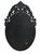 Italian Vintage Venetian Style Oval Wall Mirror Etched Floral Beveled Glass 46" For Sale - Image 3 of 5