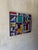 1990s Vintage Signed Geometric Op Art Painting, in the Style of Yaacov Agam For Sale - Image 5 of 7