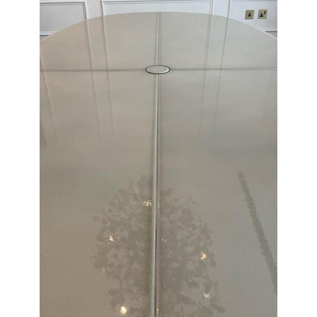 Oval Pyrolave and Bronze Pedestal Dining Table, by Giorgetti, Italy 2018 For Sale - Image 6 of 12