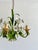 Green Vintage Floral Tole Chandelier, 1970 For Sale - Image 8 of 18