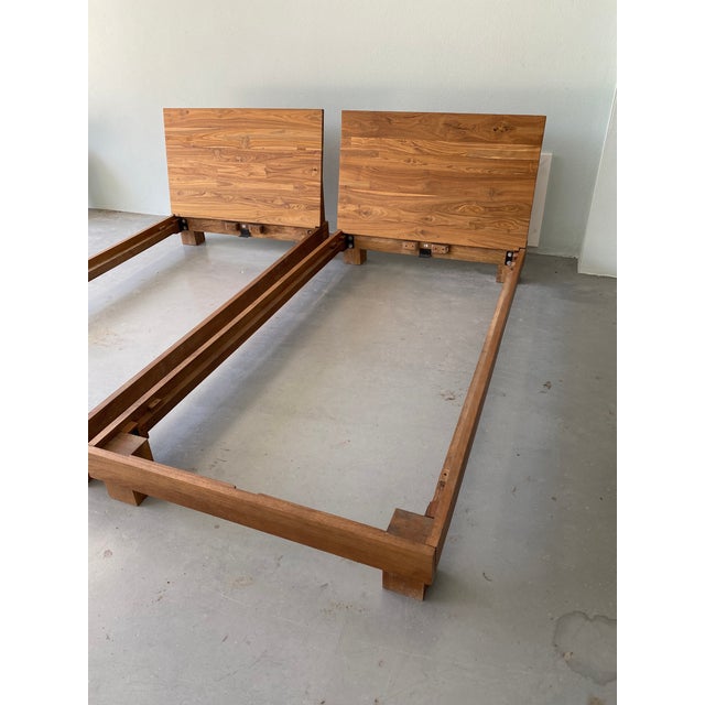 Cb2 Dondra Teak Twin Bed Chairish