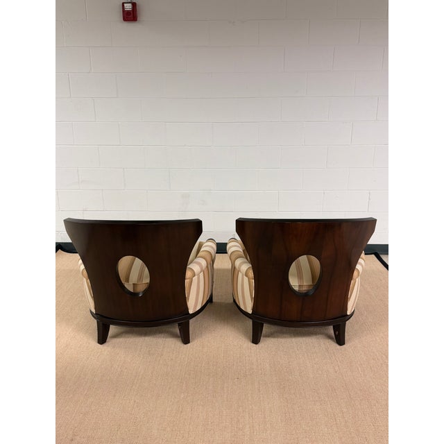 1980s 1980’s Iconic Club Chairs by Barbara Barry for Henredon, a Pair For Sale - Image 5 of 12