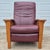 Burgundy 2002 BarcaLounger Mission Arts & Crafts Style Leather and Oak Manual Recliner Arm Chair For Sale - Image 8 of 14