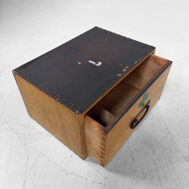 Japanese Kusuri-Bako Apothecary Box with Drawer, 1970s For Sale - Image 4 of 10