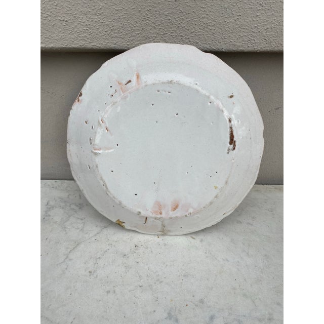 Early 19th Century French Faience Bird Plate Nevers For Sale - Image 4 of 4