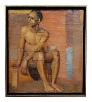 Erle Loran Portrait of a Young African American Man Oil Painting