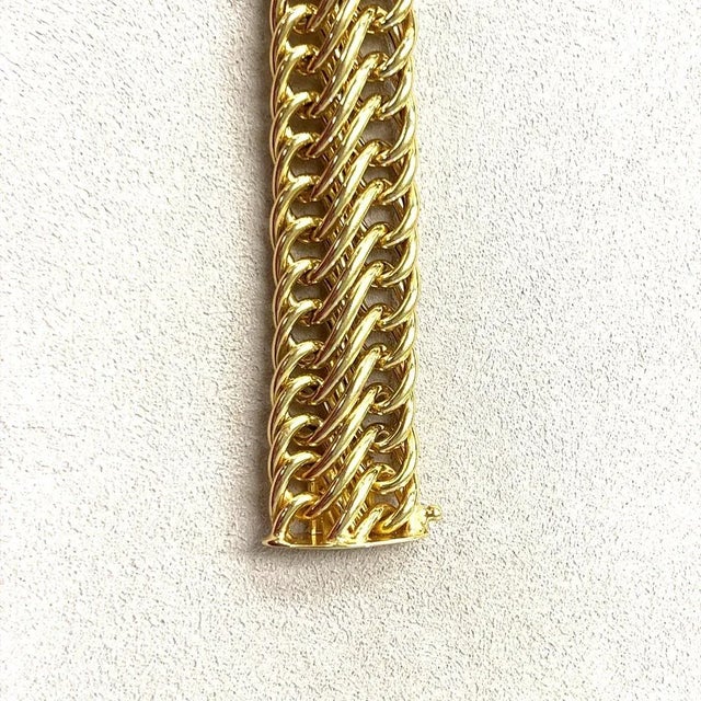 Contemporary Syna Yellow Gold Cosmic Wide Link Bracelet For Sale - Image 3 of 6