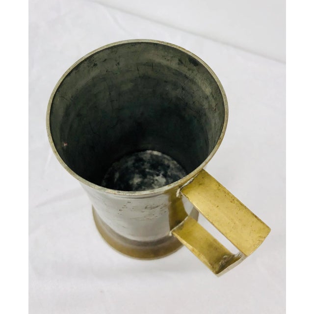 Metal Antique Handmade Brass Cup For Sale - Image 7 of 8