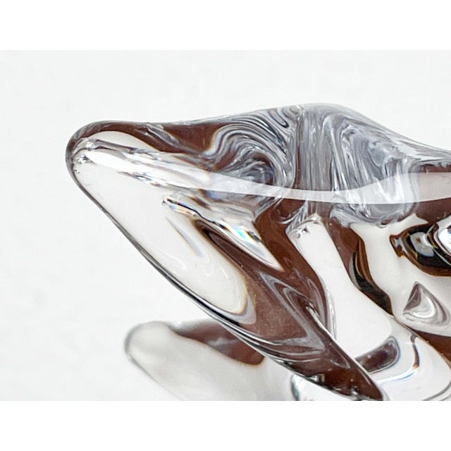 Large Mid-Century Modern Crystal Glass Fruit Bowl from Art Vannes, France, 1960s For Sale - Image 15 of 18