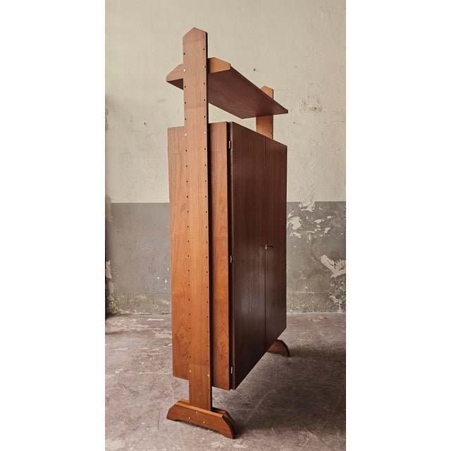 Vintage Italian Teak Wardrobe, 1960s For Sale - Image 3 of 12