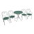 1970s Patio Bistro Set - Vintage Woodard 5 Piece Mid Century Wrought Iron For Sale