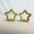 Gold 1980s Postmodern Hollywood Regency Boho Chic Ceramic Star Napkin Rings - Set of 12 For Sale - Image 8 of 9