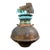 Late 20th Century Signed George Whitten Raku Studio Pottery Lidded Sculptural Vessel For Sale