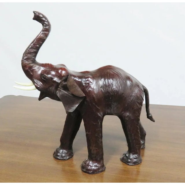 Late 20th Century Late 20th Century Leather Elephant Statue For Sale - Image 5 of 5