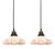 Art Deco Pink Hanging Lamps, Set of 2 For Sale