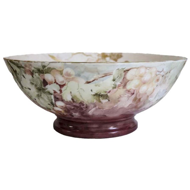 Outstanding porcelain bowl made by R. Delinieres & Co. of Limoges, France. The company was founded by Remy Delinieres in...