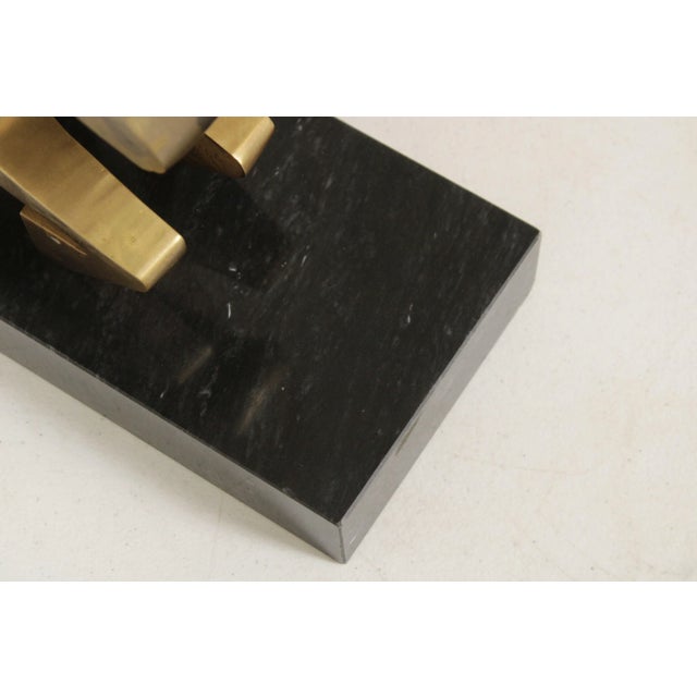 Modernist Abstract Brass Ram Sculpture For Sale - Image 9 of 12