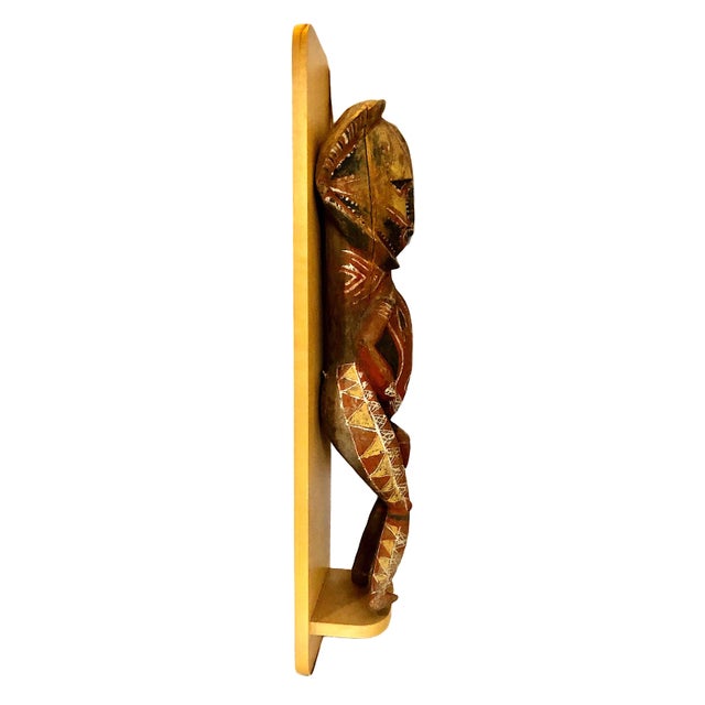 Hand-Carved, Painted Wood Ancestral Spirit Figure From Papua New Guinea For Sale - Image 4 of 17