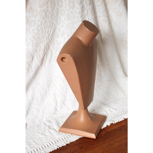 Midcentury or Art Deco Style Pink Male Mannequin Bust For Sale - Image 6 of 10