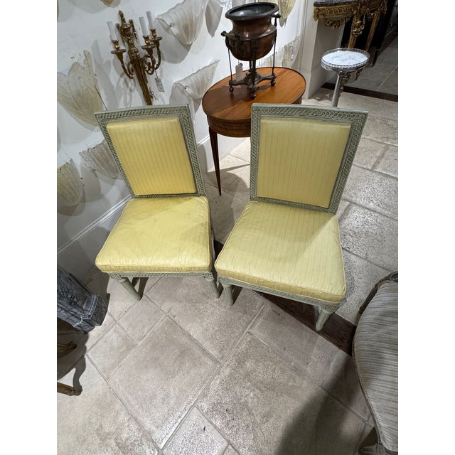 Pair of 19th C. French Louis XVI Side Chairs For Sale In Dallas - Image 6 of 8