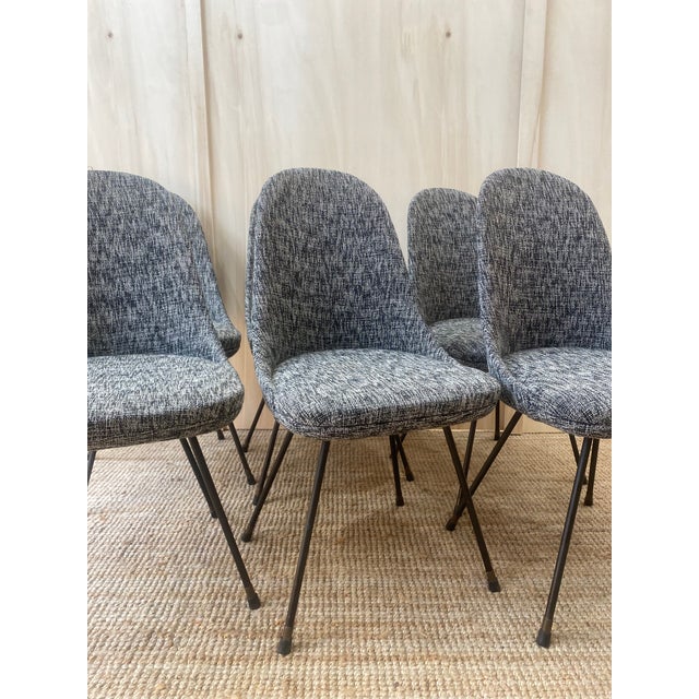 Black Vintage Italian Chairs by Lenzi Nello, 1960s, Set of 6 For Sale - Image 8 of 13