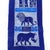 African Early 20th Century Big 5 Batik Blue Table Runner For Sale - Image 3 of 8