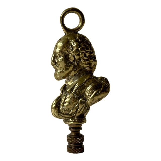 Shakespeare Brass Lamp Finial For Sale