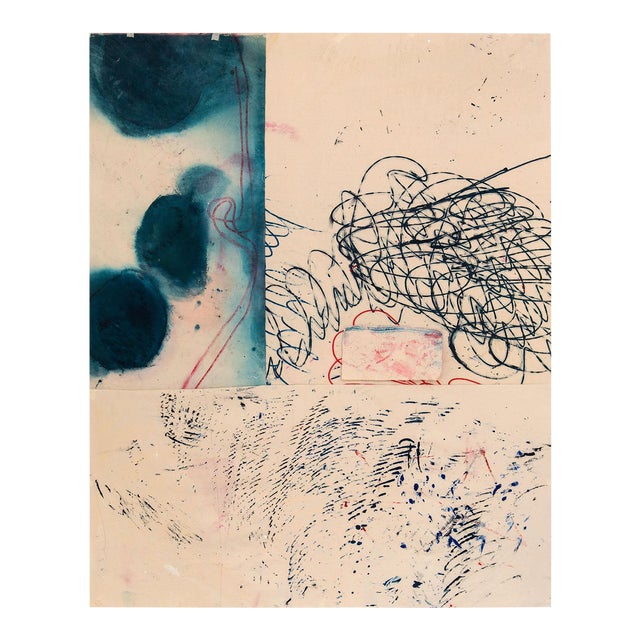 Contemporary Abstract Acrylic on Unstretched Canvas Painting "You and My Nerve" by Johanna