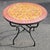 Moroccan 32" Handcrafted Honey and Burgundy Rafraf Moroccan Mosaic Table For Sale - Image 3 of 6