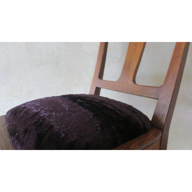 Art Nouveau Side Chair in Oak, 1900s For Sale - Image 12 of 17