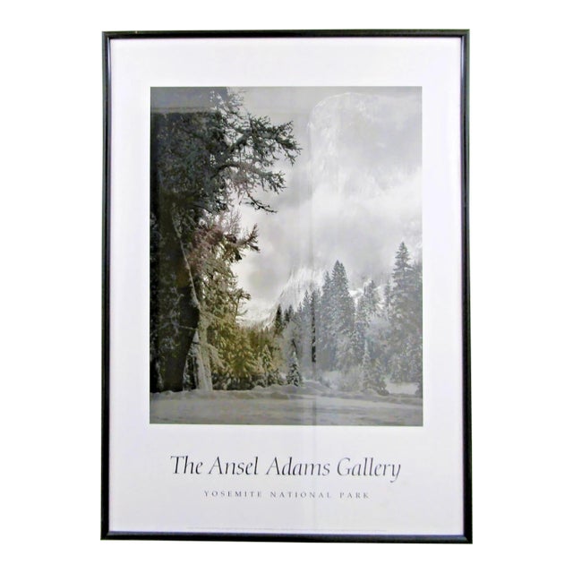 Ansel Adams Large Framed El Capitan Yosemite 1989 Gardner Lithograph For Sale