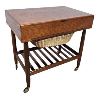 Vintage Sewing Cabinet by Ejvind A. Johansson for Vitze, 1950s For Sale