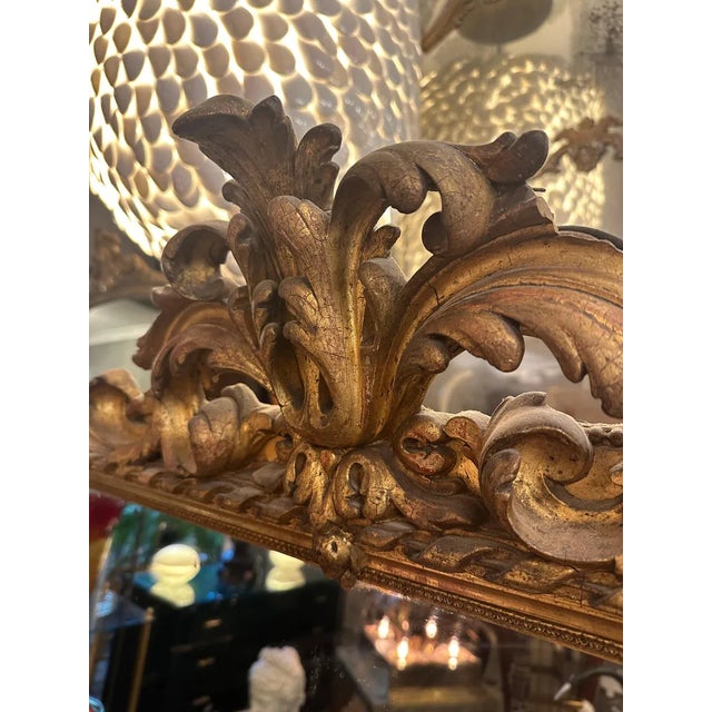 Large Antique French Mirror, 1850 For Sale - Image 10 of 11