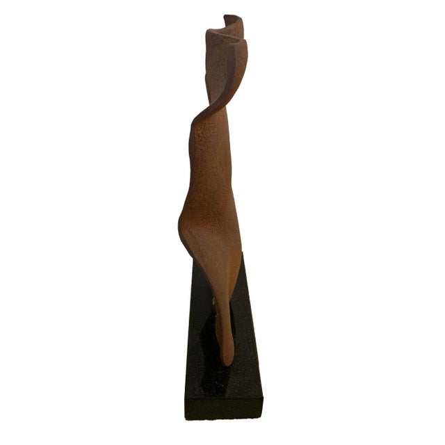 Contemporary 2003 "Torso (Ferro)" Figurative Dark Bronze Color Cast Iron on Granite Sculpture by Gerald Siciliano For Sale - Image 3 of 8