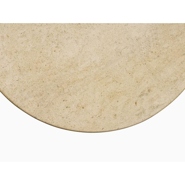 Contemporary Minimalist Peso Round Side Table in Limestone by Depping & Jørgensen For Sale - Image 3 of 10