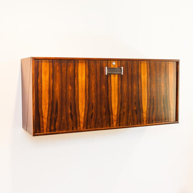 Vintage Danish Modern Wall Mounted Rosewood Dry Bar by Erik Buck for Dyrlund For Sale - Image 12 of 18