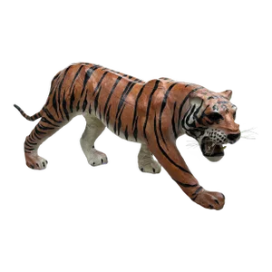 1960s Painted Leather Bengal Tiger