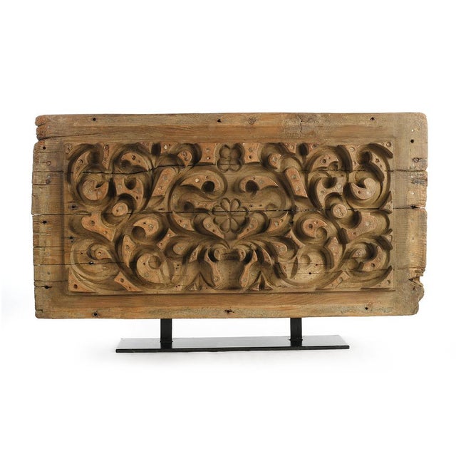 Wooden Wall Printing Plate, 1950s For Sale - Image 3 of 4