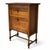 Brown Antique Oak 2-Tier Cabinet with Turned Legs For Sale - Image 8 of 8