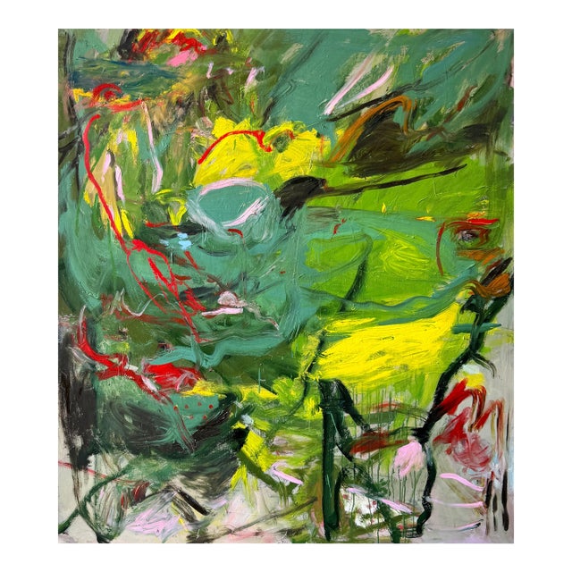 Contemporary Abstract Oil on Canvas "Summer Queen" by Petra Schott For Sale