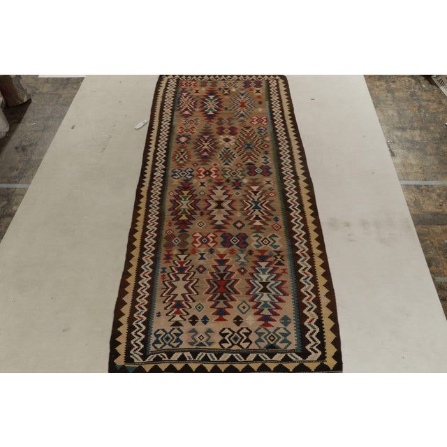 Traditional Antique Persian Kilim Rug in Beige-Multicolor Tribal Patterns by Rug & Kilim For Sale - Image 3 of 9