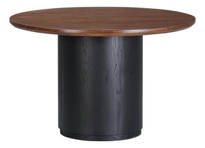 Marlow Black Wood Round Dining Table