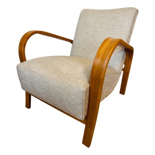 Art Deco Lounge Chair by Koželka & Krpáček for Interior Prague, Czechoslovakia, 1960s For Sale