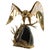 A dramatic sculptural lamp depicting an eagle captured at the exact moment of descent, its wings fully unfurled and arched...