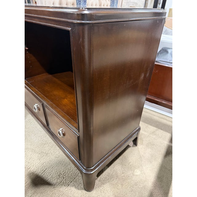 Contemporary Thomasville Mahogany Media Console For Sale - Image 3 of 6